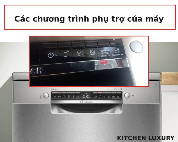 Các chương trình phụ trợ máy rửa bát Bosch