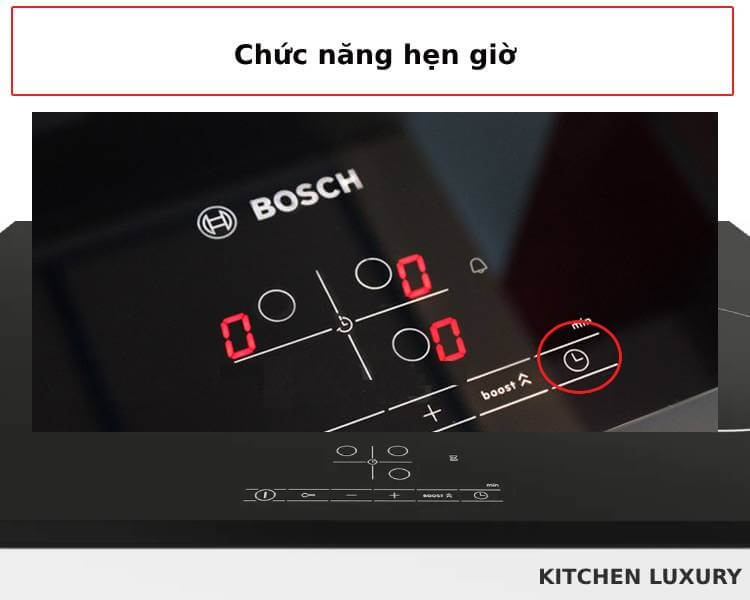 Chức năng hẹn giờ bếp từ bosch