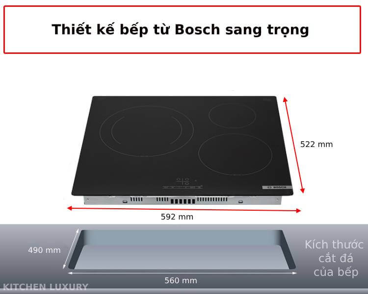 Thiết kế bếp từ bosch PUJ61RBB5E