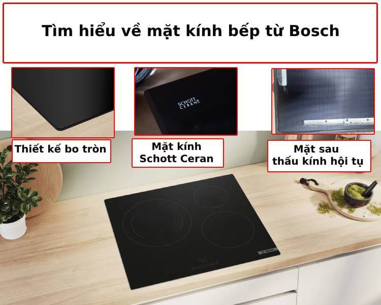 Tìm hiểu mặt kính bếp từ Bosch PUJ61RBB5E