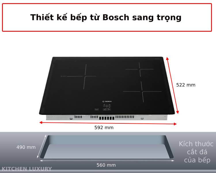 Thiết kế bếp từ Bosch PUC61KAA5E