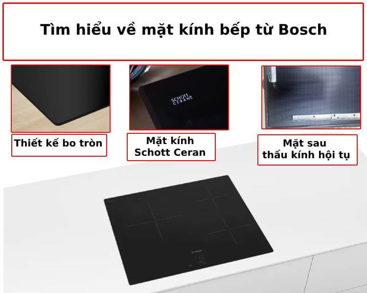 Tìm hiểu về mặt kính bếp từ Bosch