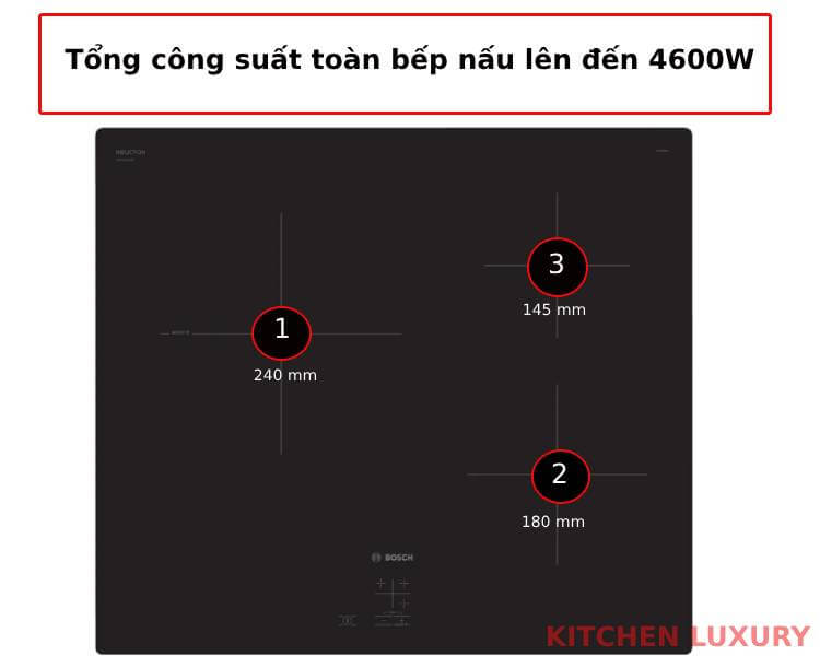 Tổng công suất toàn bếp nấu