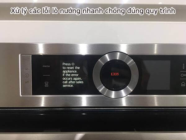 Xử lý các mã lỗi hiện thị trên màn hình lò nướng bosch