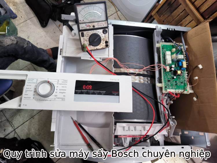 Quy trình sửa máy sấy Bosch chuyên nghiệp